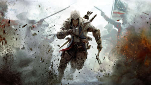 Connor Kenway, protagonista di Assassin's Creed III, indossa il suo caratteristico... 8K