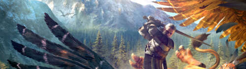 Geralt di Rivia, il protagonista di The Witcher 3: Wild Hunt, riconoscibile per i... Dual UHD