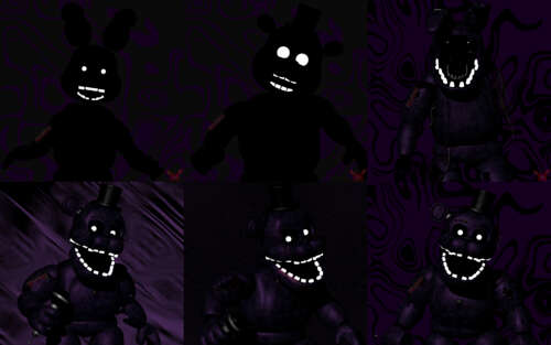 Shadow Freddy e Shadow Bonnie, personaggi della serie di videogiochi Five Nights... 7680x4800