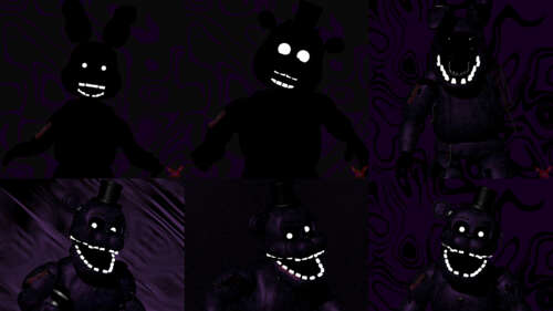 Shadow Freddy e Shadow Bonnie, personaggi della serie di videogiochi Five Nights... 4K (Ultra HD)