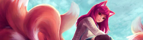 Ahri, personaggio del videogioco League of Legends, è caratterizzata da orecchie... Dual UHD