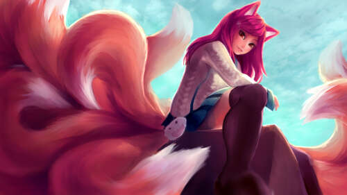 Ahri, personaggio del videogioco League of Legends, è caratterizzata da orecchie... 8K