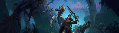 Alleria Vento Rapido, Anduin Wrynn e Thrall, tratti dal videogioco World of Warcraft:... Dual UHD