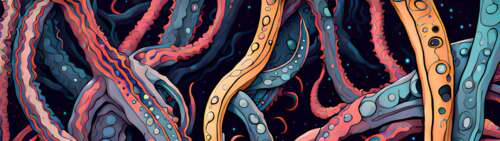 Una rappresentazione astratta, oscura e terrificante di Cthulhu, con tanto di tentacoli... Dual UHD