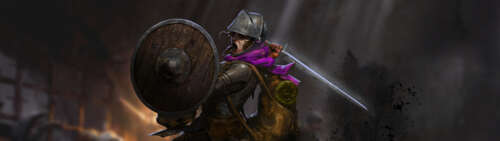 Un avventuriero corazzato, proveniente da un mondo fantasy, si aggira in un corridoio... Dual UHD