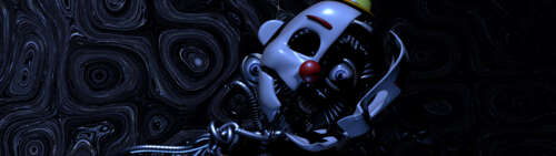 Un primo piano del personaggio animatronico Ennard, proveniente dal gioco Five Nights... Dual UHD