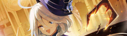 Un bellissimo ritratto di Furina, personaggio del videogioco Genshin Impact. Dual UHD