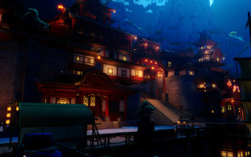 Un personaggio splendidamente realizzato nello stile artistico di Genshin Impact,... 7680x4800