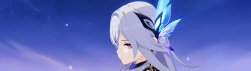 Un bellissimo personaggio femminile in stile anime, ispirato all’estetica di Genshin... Dual UHD