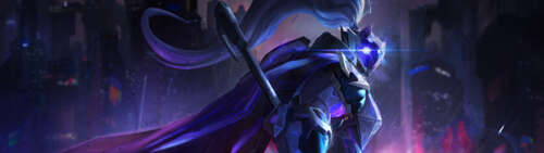 Un ritratto dettagliato di Jax, personaggio del videogioco League of Legends, che... Dual UHD