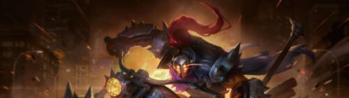 Jax, personaggio del videogioco League of Legends, è ritratto accanto a una potente... Dual UHD