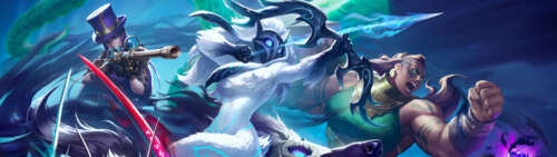 Una composizione straordinaria che raffigura i personaggi di League of Legends: Yone,... Dual UHD