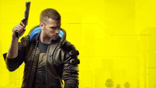 Un personaggio futuristico con innesti cibernetici blu luminosi, in piedi in un ambiente... 8K