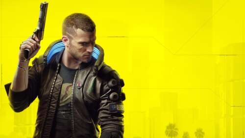 Un personaggio futuristico con innesti cibernetici blu luminosi, in piedi in un ambiente... 4K (Ultra HD)