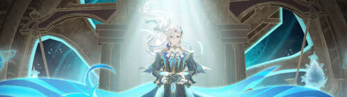 Un ritratto straordinario di Neuvillette, personaggio del videogioco Genshin Impact. Dual UHD