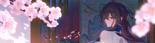 Un elegante ritratto di Ruan Mei, tratta dal videogioco Honkai: Star Rail. Dual UHD