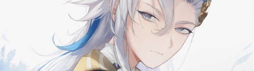 Una rappresentazione di alta qualità di Neuvillette, personaggio del videogioco Genshin... Dual UHD