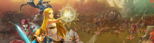 Link, la principessa Zelda, Mipha, Daruk, Revali e Urbosa, personaggi del videogioco... Dual UHD