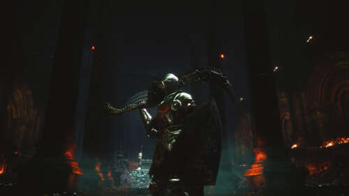 Un cavaliere di Lothric, con un’armatura pesante e segnata dalle battaglie, proveniente... 8K