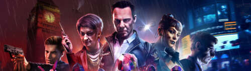 Un personaggio del videogioco Watch Dogs: Legion, vestito con abiti tecnologici futuristici,... Dual UHD