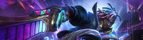 Un’illustrazione digitale ad alta risoluzione di Ekko, personaggio del videogioco... Dual UHD