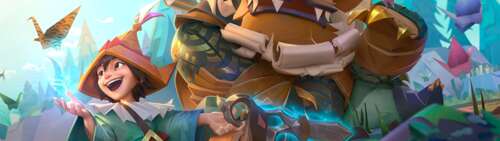 Nunu e Willump, lo yeti di League of Legends, in un ambiente innevato. Dual UHD