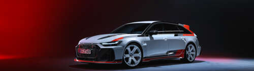 Un’Audi RS6 Avant GT, un’auto di lusso dalle prestazioni elevate, con un design esterno... Desktop