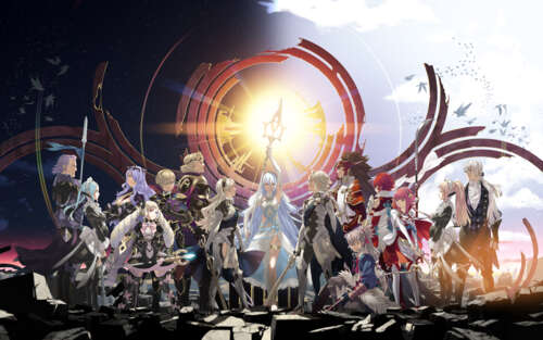 Azura e Corrin, personaggi del videogioco Fire Emblem Fates, sono ritratti insieme. 7680x4800