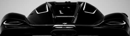 Una vista dettagliata dell’hypercar Koenigsegg Jesko Absolut, con particolare attenzione... Dual UHD