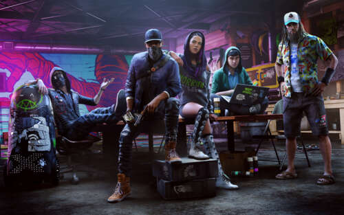 Marcus Holloway, protagonista del videogioco Watch Dogs 2, immerso in un ambiente... 7680x4800