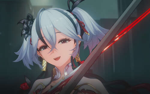 Un’illustrazione dettagliata del personaggio di Camellya, tratta dal videogioco Wuthering... 7680x4800