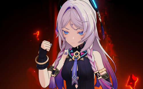 Un ritratto di alta qualità del personaggio Citlali, tratto dal gioco Genshin Impact. 7680x4800