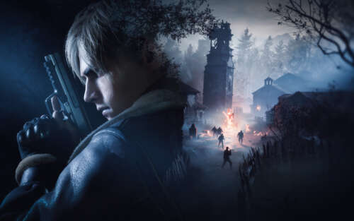 Leon S. Kennedy, protagonista di Resident Evil 4 (2023), immerso in un’atmosfera... 7680x4800
