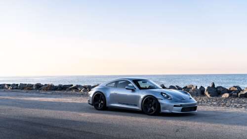 Un primo piano ad alta risoluzione di una Porsche GT3 RS. 4K (Ultra HD)