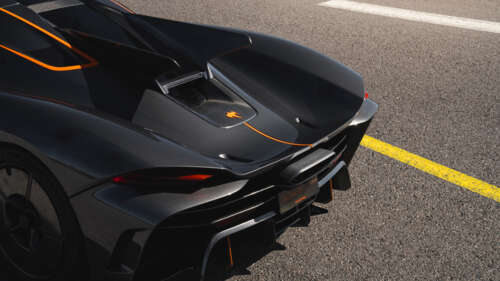 Una Koenigsegg Jesko Absolut, un’hypercar elegante e aerodinamica, ripresa in un... 4K (Ultra HD)