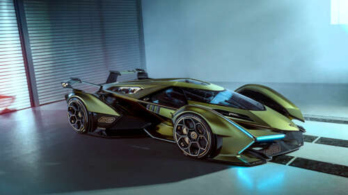 Una futuristica supercar Lamborghini Lambo V12 Vision Gran Turismo, che mette in... 4K (Ultra HD)