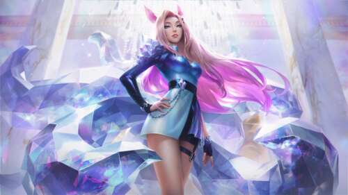 Ahri, membro del gruppo K/DA in League of Legends, con un look da star del pop particolarmente... 4K (Ultra HD)