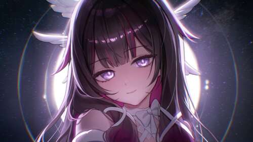 Un ritratto in stile anime ad alta risoluzione di Columbina, personaggio del videogioco...