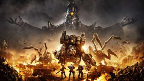 Un primo piano di un soldato cibernetico, con luci blu luminose e una complessa armatura,... 4K (Ultra HD)