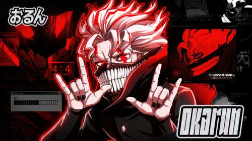 Momo Ayase, tratta dal manga Dandadan, in un contesto cinematografico dai toni rosso... 4K (Ultra HD)