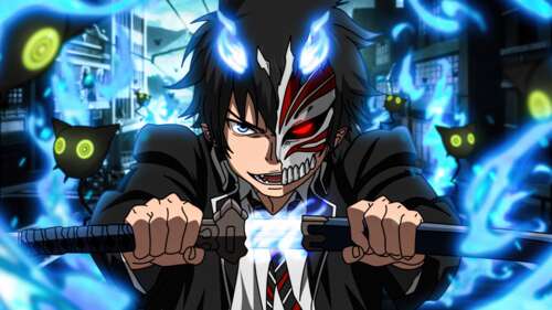 Rin Okumura, proveniente da Blue Exorcist, e Ichigo Kurosaki, proveniente da Bleach,... 4K (Ultra HD)