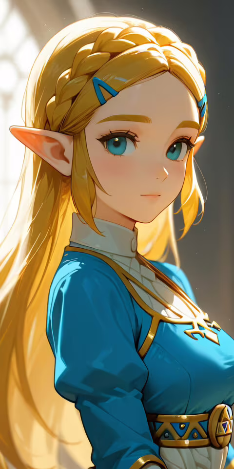 Un’illustrazione in stile anime della principessa Zelda, tratta dalla serie The Legend... Vodafone Smart N9 Lite