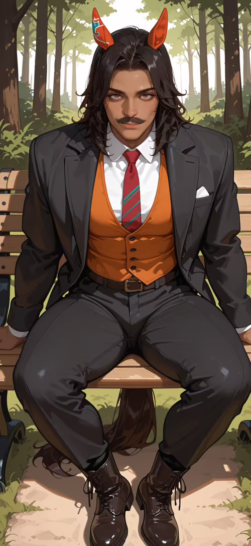 Un’illustrazione digitale che raffigura un uomo affascinante con la pelle abbronzata,... Samsung Galaxy S22