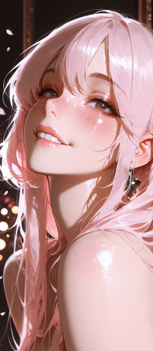 Illustrazione digitale di Neopolitan, personaggio della serie RWBY: una giovane donna... Redmi 10C