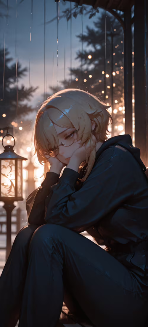 Una ragazza bionda, con i capelli raccolti e gli occhiali, identificata come Lumine...