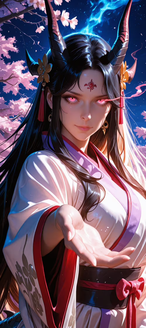 Un dipinto digitale che raffigura Yamato, personaggio di One Piece, reinventata come... Redmi Note 13 Pro 5G