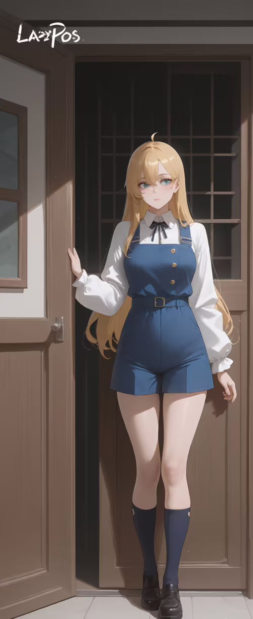 Una giovane donna, con lunghi capelli biondi e vestita con un lungo abito bianco,... Samsung Galaxy Z Flip