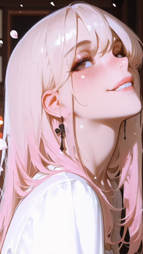 Illustrazione digitale di Neopolitan, personaggio della serie RWBY: una giovane donna... Apple iPhone 5