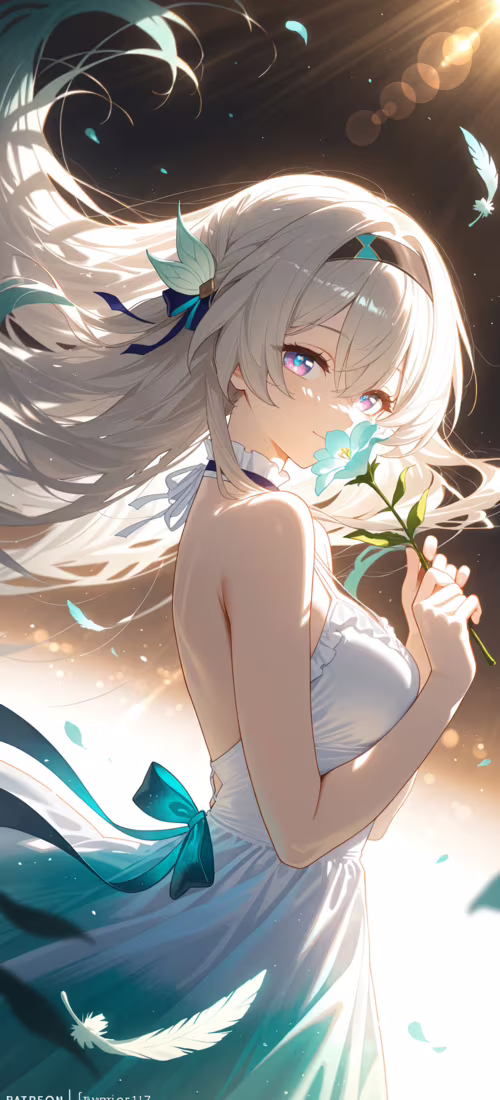 Un’illustrazione in stile anime che raffigura Firefly, personaggio del gioco Honkai:...