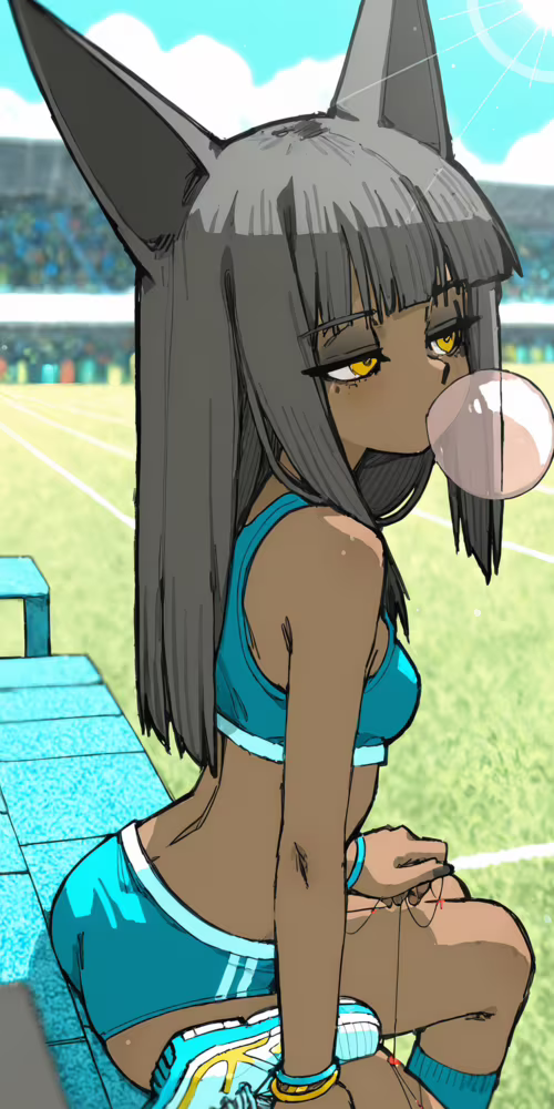 Un’illustrazione di Ankha, personaggio del videogioco Animal Crossing, raffigurata... Xiaomi Black Shark